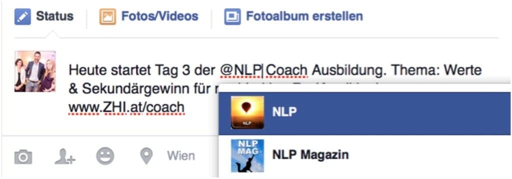 Post bei FB